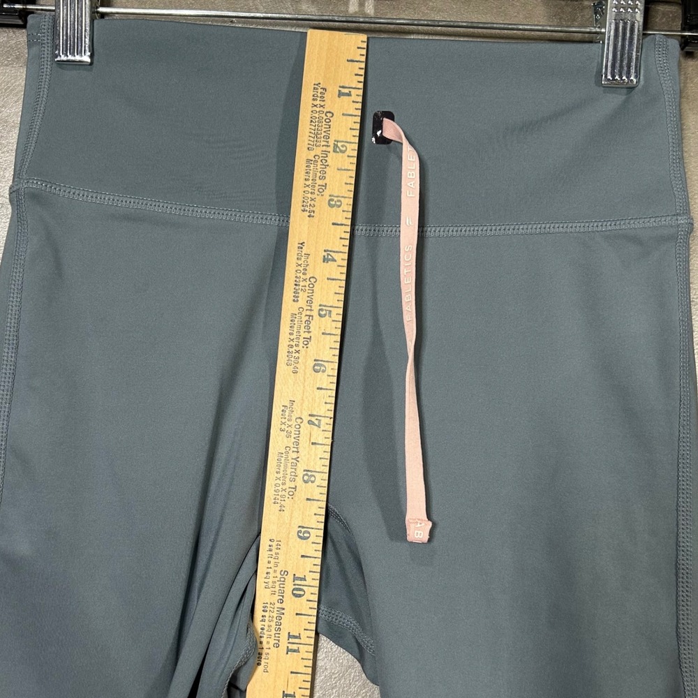 Fabletics Womens Small Gray‎ High Waisted Workout Leggings Drawstring Activewear - Picture 9 of 16